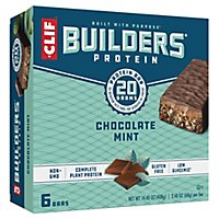CLIF Builders Chocolate Mint Protein Bar - 6-2.4 Oz - Image 1