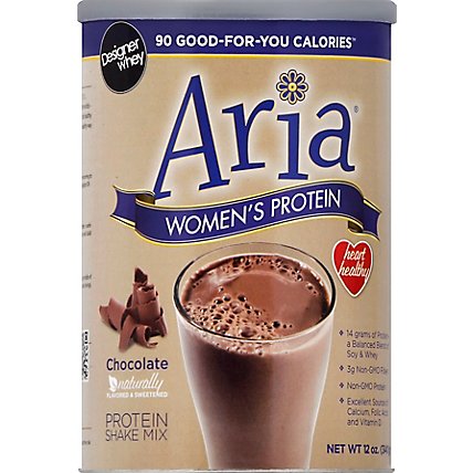 Designer Whey Aria Protein Shake Mix Womens Protein Chocolate - 12 Oz - Image 2