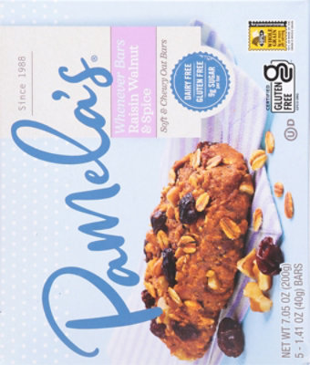 Pamelas Whenever Bars Oat Raisin Walnut - 7.05 Oz - Image 6