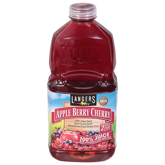 Langers Juice Gold Medal Pure Apple Cranberry Cherry - 64 Fl. Oz.
