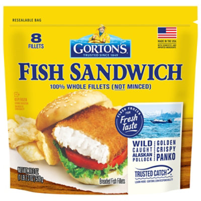 Gorton's Fish Sandwich Breaded Fish Fillets Bag - 8 Count - Image 3