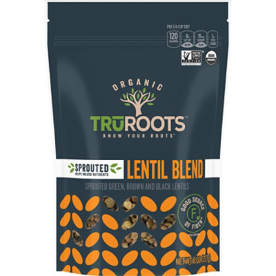 truRoots Certified USDA Organic Non GMO Project Verified Organic Sprouted Lentil Blend - 8 Oz