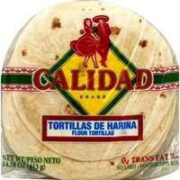 Calidad Tortillas Flour Soft Taco No Lard Bag 10 Count - 14.58 Oz