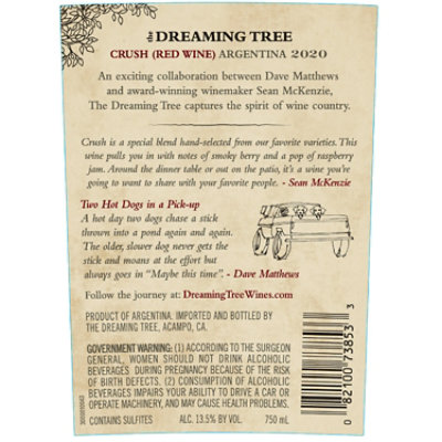 The Dreaming Tree Crush Red Blend Red Wine - 750 Ml - Image 5