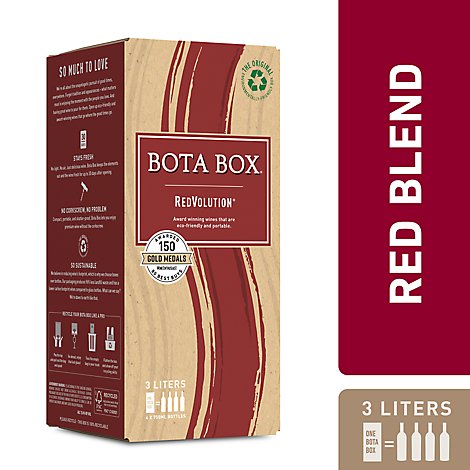 Bota Box Wine Red Blend RedVolution California - 3 Liter