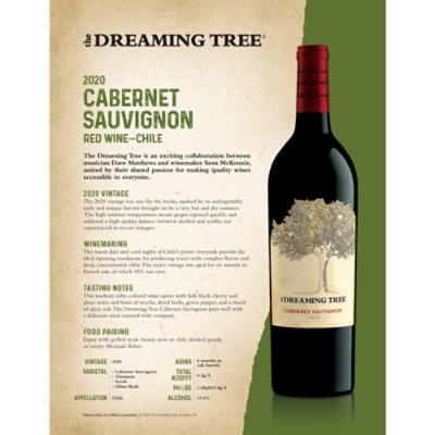 The Dreaming Tree Cabernet Sauvignon Red Wine - 750 Ml - Image 2