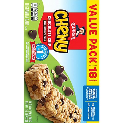 Quaker Chewy Granola Bars Chocolate Chip Value Pack - 18-0.84 Oz - Image 6