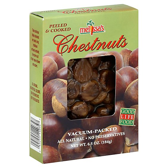 Melissas Chestnuts Peeled & Cooked Prepacked - 6.5 Oz