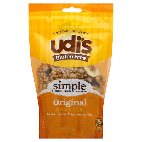 Udis Gluten Free Granola Simple Original - 12 Oz