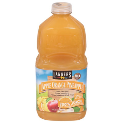 Langers Juice Gold Medal Pure Apple Orange Pineapple - 64 Fl. Oz. - Image 3