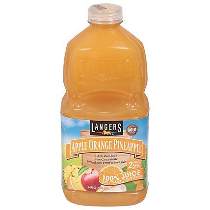 Langers Juice Gold Medal Pure Apple Orange Pineapple - 64 Fl. Oz. - Image 1