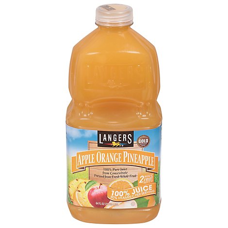 Langers Juice Gold Medal Pure Apple Orange Pineapple - 64 Fl. Oz.