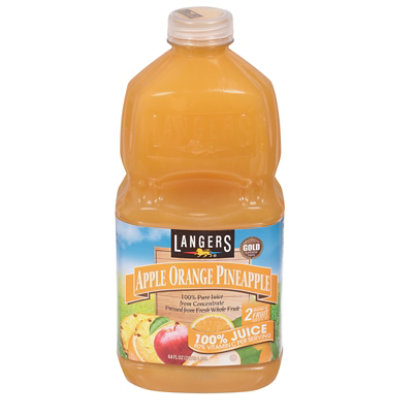 Langers Juice Gold Medal Pure Apple Orange Pineapple - 64 Fl. Oz.