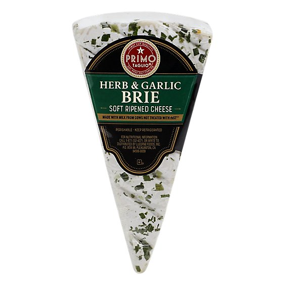 Primo Taglio Herb Brie With A Hint Of Garlic Wedge - 0.50 Lb