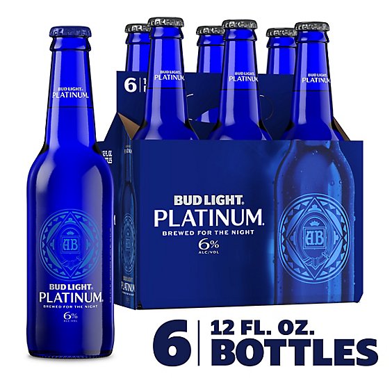 Bud Light Platinum Beer In Bottles 6