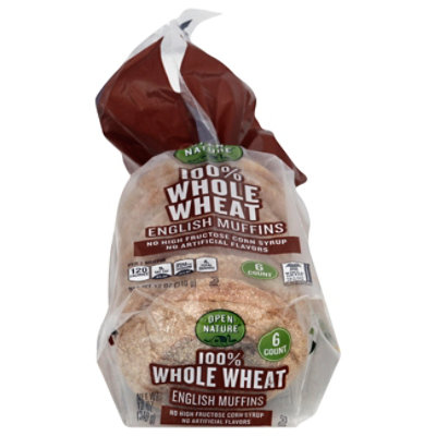 Open Nature English Muffins 100% Whole Wheat - 12 Oz - Image 3