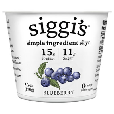 siggi's Blueberry Icelandic Skyr Nonfat Yogurt - 5.3 Oz - Image 3