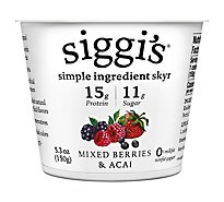 siggi's Icelandic Strained Nonfat Acai Mixed Berry Yogurt - 5.3 Oz