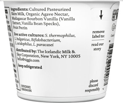 siggi's Vanilla Icelandic Skyr Nonfat Yogurt - 5.3 Oz - Image 6