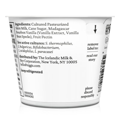 siggi's Vanilla Icelandic Skyr Nonfat Yogurt - 5.3 Oz - Image 3