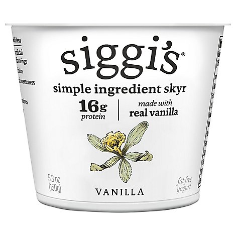 siggi's Icelandic Strained Nonfat Vanilla Yogurt - 5.3 Oz