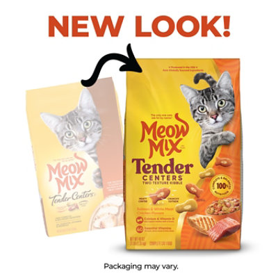 Meow Mix Tender Centers Cat Food Dry Salmon & White Meat Chicken - 3 LB - Image 3