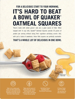 Quaker Cereal Oatmeal Squares Honey Nut - 14.5 Oz - Image 6