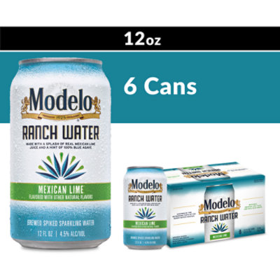 Modelo Ranch Water Spiked Sparkling Water % ABV Can - 6-12 Fl. Oz. - Tom  Thumb