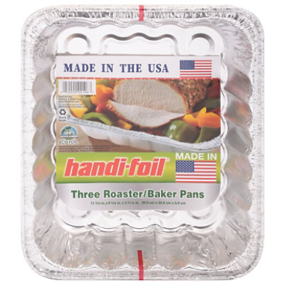 Handi-foil Pans & Lids Cake Square - 3 Count - Albertsons