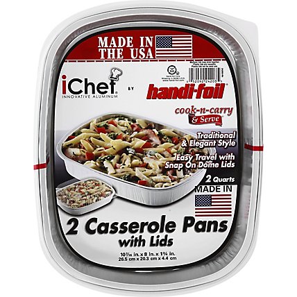 Handi-foil iChef Casserole Pans With Lids - 2 Count - Image 2