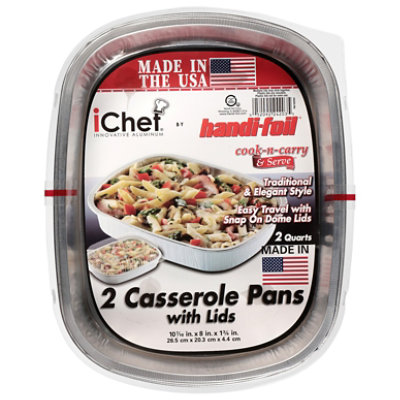Handi-foil iChef Casserole Pans With Lids - 2 Count - Image 1