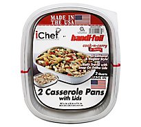 Handi-foil iChef Casserole Pans With Lids - 2 Count