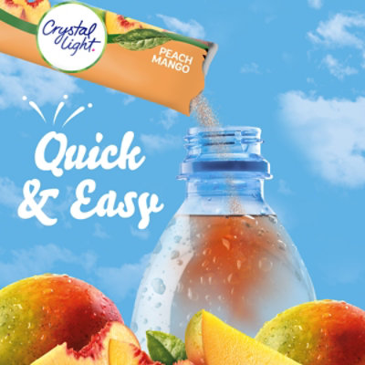 Crystal Light Peach Mango Naturally Flavored Powdered Drink Mix with Caffeine - 10 Count - Image 3