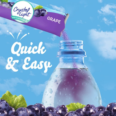 Crystal Light Grape Naturally Flavored Powdered Drink Mix with Caffeine Packets - 10 Count - Image 4