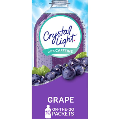 Crystal Light Grape Naturally Flavored Powdered Drink Mix with Caffeine Packets - 10 Count - Image 2