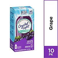Crystal Light Grape Naturally Flavored Powdered Drink Mix with Caffeine Packets - 10 Count - Image 1