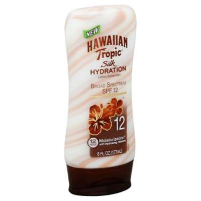 Hawaiian Tropic Hydration Tanning Silk Sunscreen Lotion SPF 12 6 Fl