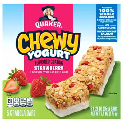 Quaker Chewy Yogurt Granola Bars Strawberry - 5-1.23 Oz
