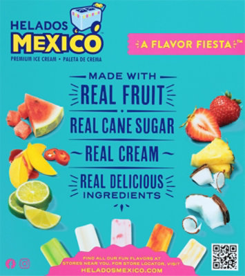 Helados Mexico Fresa Strawberry Premium Ice & Paleta De Crema Bar All Natur - 18 Fl. Oz. - Image 6