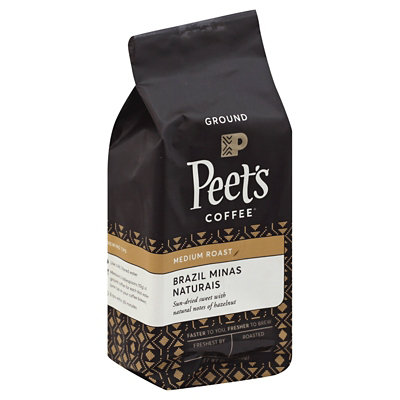 Peets Coffee Coffee Ground Medium Roast Brazil Minas Naturais - 12 Oz - Image 4