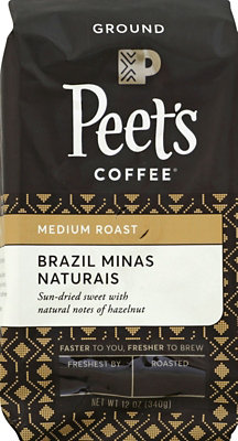 Peets Coffee Coffee Ground Medium Roast Brazil Minas Naturais - 12 Oz - Image 3