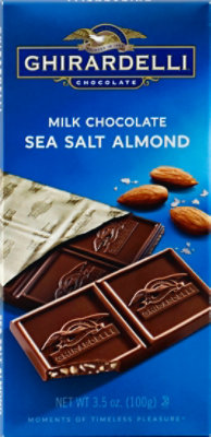 Ghirardelli Chocolate Milk Chocolate Sea Salt Almond - 3.5 Oz - Image 2