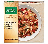 Healthy Choice Cafe Steamers Four Cheese Ravioli & Chicken Marinara Frozen Meal - 10 Oz