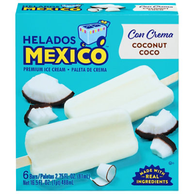 Helados Mexico Coconut Ice Cream Bars - 18 Fl. Oz.