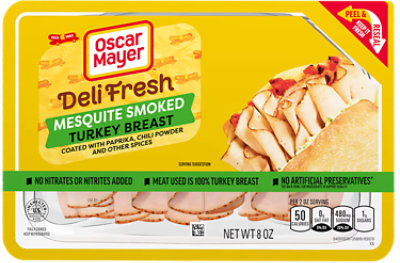 Oscar Mayer Deli Fresh Mesquite Smoked Sliced Turkey Breast Deli Lunch Meat Family Size - 16 Oz