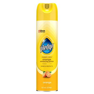 Pledge Expert Care Orange Scent Enhancing Wood Polish Spray - 9.7 Oz - Image 2