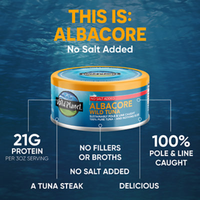 Wild Planet Tuna Albacore Wild No Salt Added - 5 Oz - Image 2