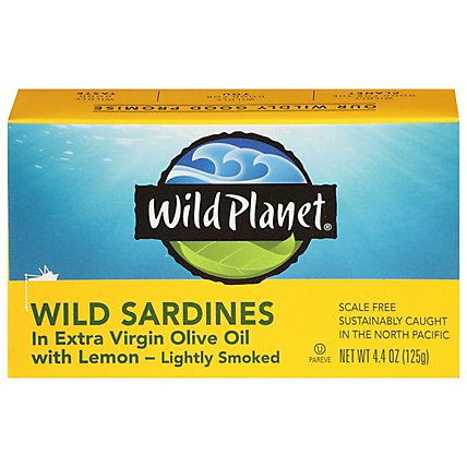 Wild Planet Wild Sardines In Extra Virgin Olive Oil With Lemon Lightly Smoked - 4.4 Oz - Image 2
