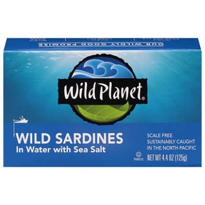 Wild Planet Wild Sardines In Water With Sea Salt - 4.4 Oz