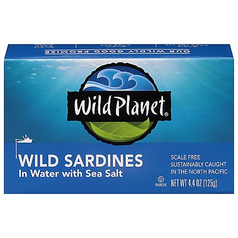 Wild Planet Wild Sardines In Water With Sea Salt - 4.4 Oz